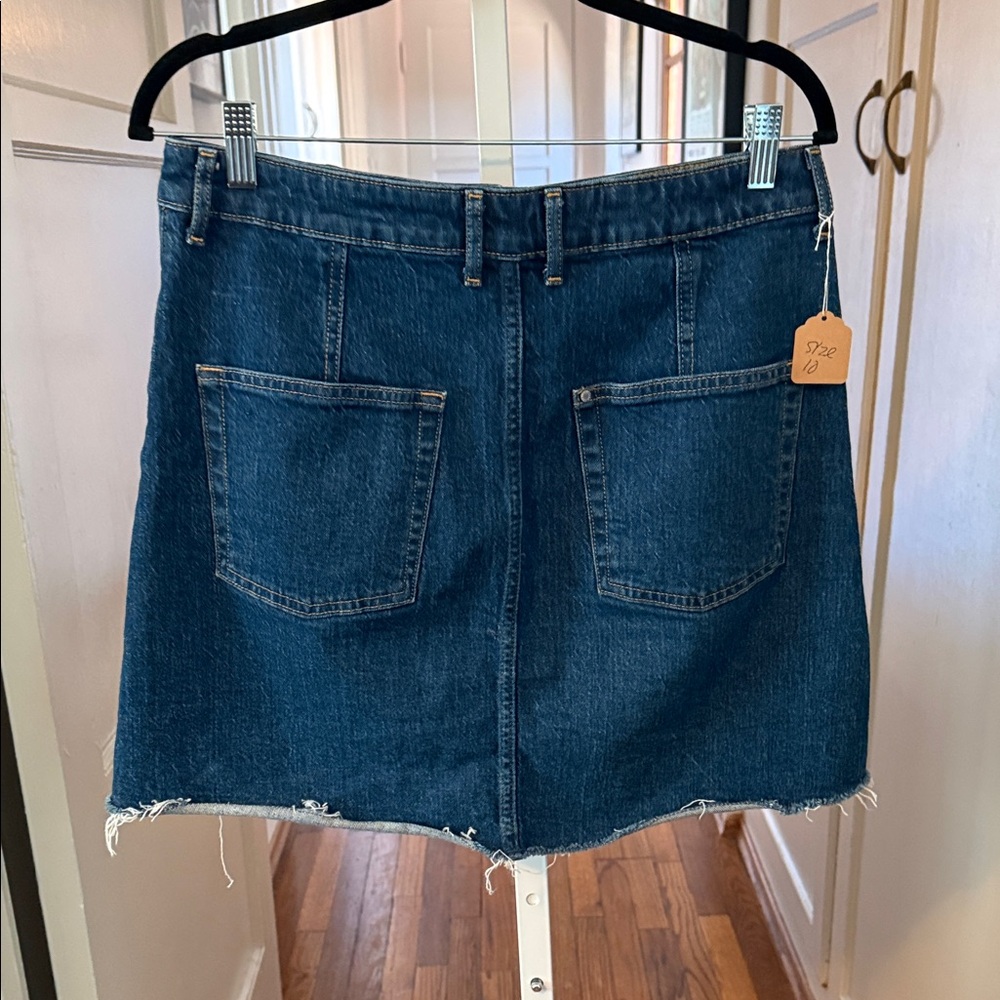 H&M Denim Button-Front Skirt Size 10 - Picture 5 of 7
